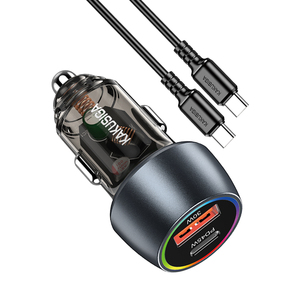 Kakusiga 75W Dual <span class=keywords><strong>Port</strong></span> Car Charger Với Cáp Type-C, 45W Pd + 30W QC Sạc Nhanh, <span class=keywords><strong>USB</strong></span>-C & <span class=keywords><strong>USB</strong></span>-A Cổng Cho Máy Tính Bảng & Điện Thoại - Product Image 3