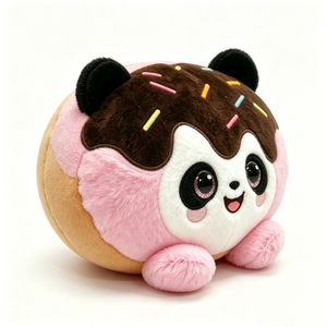 Peluche panda personnalisée en forme de donut, jouet en peluche donut, peluche animal alimentaire, peluche panda - Product Image 1