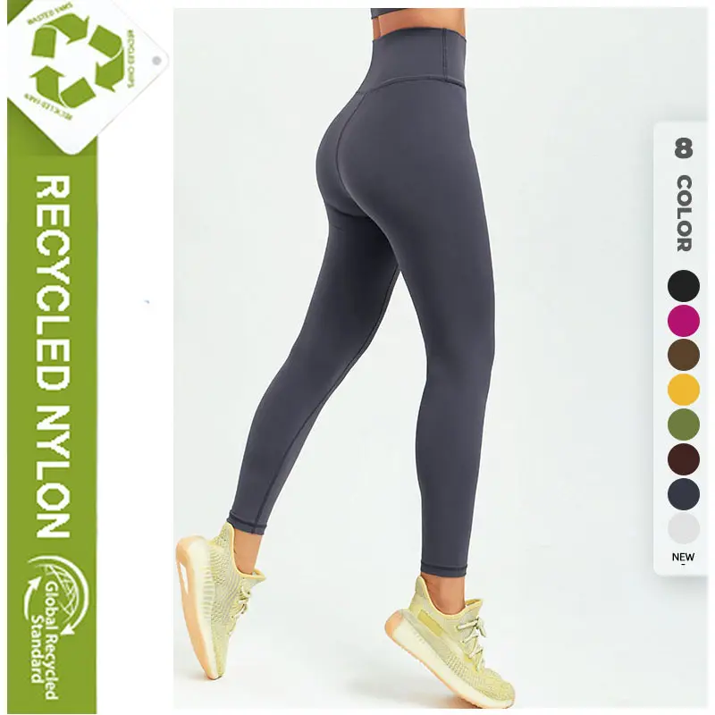 CK5858 2022 nuovi pantaloni da Yoga riciclati primaverili in esecuzione calzamaglia da allenamento per Fitness Leggings da Yoga a vita alta