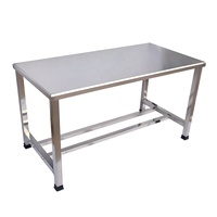 Table de travail en acier inoxydable robuste, durable, pour l'intérieur et l'extérieur, pour les stands de nourriture, les cuisines de restaurants, les barbecues et les marchés