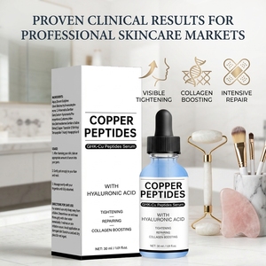 Siero Viso Organico 30ml con Peptidi di Rame GHK-Cu, Acido Ialuronico e Collagene, Liquido Riparatore e Rassodante, Prodotti per la Cura della Pelle - Product Image 1