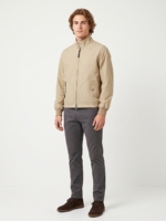 Blouson Bomber Homme Haute Qualité en Polyester Fini Toile, Couleur Unie, Col Montant Zippé, Coupe-Vent, Décontracté, Manches Longues, Respirant