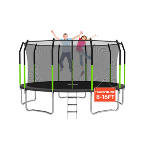 Zoshine grands trampolines professionnels d'arrière-cour extérieure pour enfants adultes 10 pieds à 16 pieds <span class=keywords><strong>Filet</strong></span> de <span class=keywords><strong>poteaux</strong></span> de sécurité rembourré en PVC approuvé ASTM - Product Image 2
