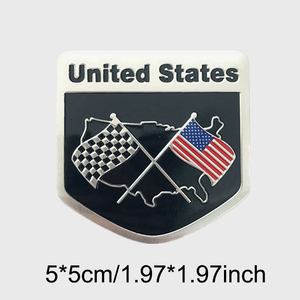 Autocollant USA original 3D drapeau américain en métal pour moto, voiture, décoration de maison, fêtes, en alliage d'aluminium - Product Image 4