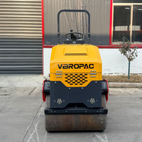 Rouleau compresseur vibrant à double tambour VIBROPAC SS-R1500 13HP avec moteur Honda/LONCIN/CHANGFA, pour le compactage de béton et le nivellement des routes