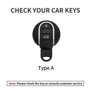 Housse de protection en cuir pour clé de voiture BMW <span class=keywords><strong>MINI</strong></span> <span class=keywords><strong>COOPER</strong></span> S ONE JCW F54 F55 F56 F57 F60 CLUBMAN COUNTRYMAN, accessoires pour porte-clés - Product Image 3