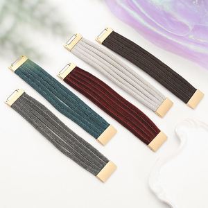PVD Gold Plated Leading Factory Wholesalers Grooved Steel Bangle Holiday Gift for Women Color Retention Time - Product Image 2
