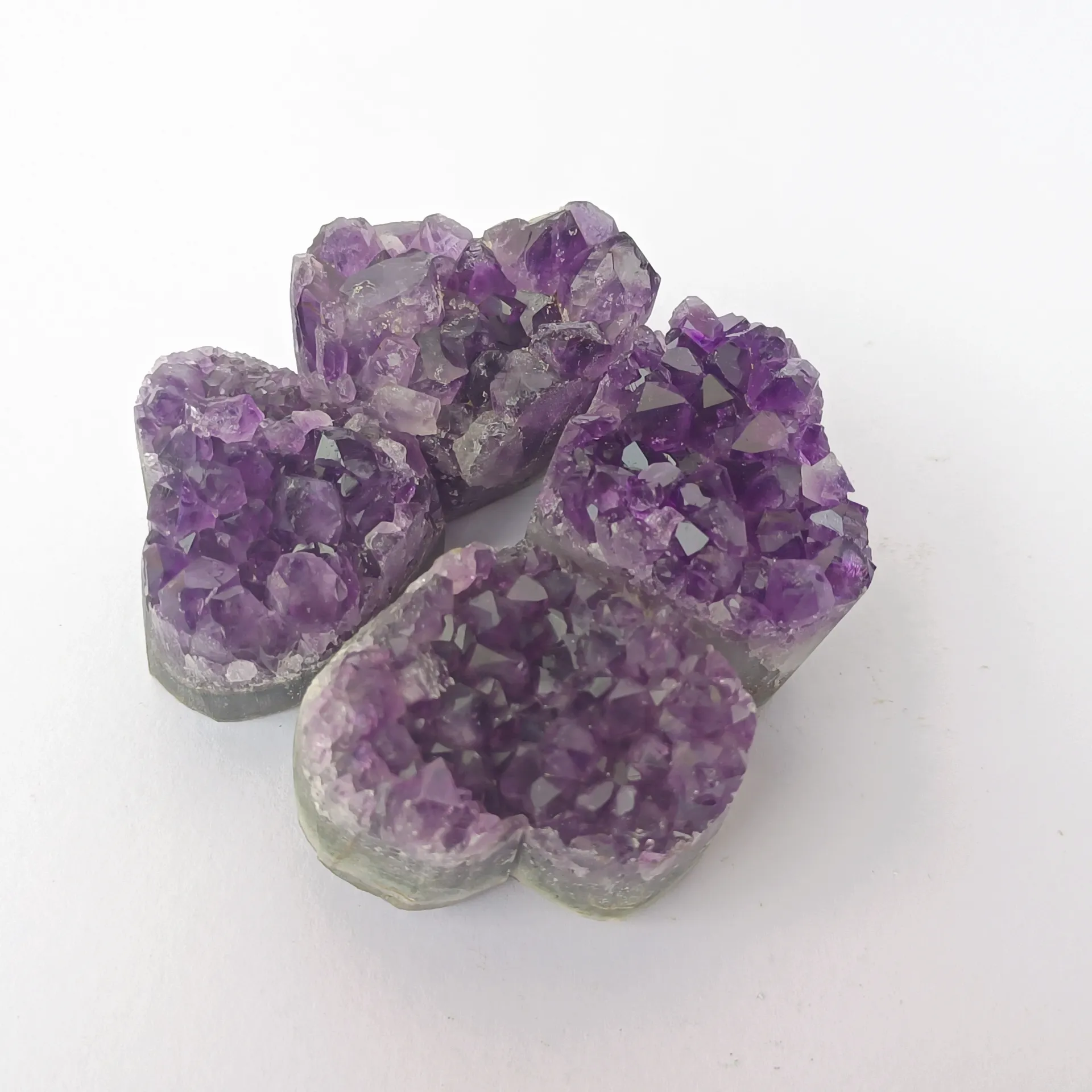Groothandel Ruwe Uruguay Hartvormige Amethist Geode Cluster Kristallen Healing Stones Natural Crystal Clusters
