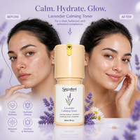 Spray à la lavande biologique 60 ml - Eau florale, rafraîchissant, anti-pollution, tonique apaisant pour la peau
