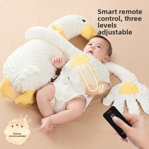 Almohada Grande Blanca <span class=keywords><strong>de</strong></span> Ganso <span class=keywords><strong>de</strong></span> Peluche <span class=keywords><strong>para</strong></span> Bebés, Alivia Gases, Calma el Sueño, Imprescindible <span class=keywords><strong>para</strong></span> un Sueño Independiente y sin Hinchazón - Product Image 1