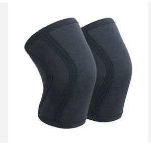 Genouillères de compression en néoprène noir et rouge 5mm 7mm pour haltérophilie et fitness, avec logo personnalisé, faible MOQ - Product Image 2