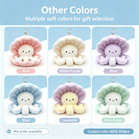 Porte-clés en peluche pieuvre mignonne, broderie personnalisée, breloque de sac rembourrée, pendentif de sac à dos, cadeau d'anniversaire pour enfants, pour le marché malaisien