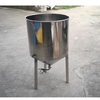 Trémie pneumatique semi-automatique personnalisée en acier inoxydable 304 avec interrupteur de contrôle et vanne à boisseau sphérique pour liquides et poudres