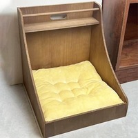 Lit pour chat et petit chien en bois massif de style danois ancien - Aucun assemblage requis