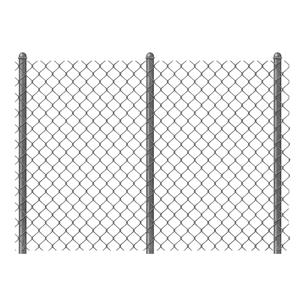 10 Gauge Chain Link Mesh Fencing 50*50mm 75*75mm Diamond Mesh Wire Fencing