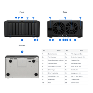 Ds1823XS+ 8 Nas Diskstation Ds1823xs+ (แบบไม่มีดิสก์) สำหรับเครือข่ายองค์กร ตู้แบบทาวเวอร์ ตู้หลักแบบทาวเวอร์ ตู้หลักแบบทาวเวอร์ - Product Image 5
