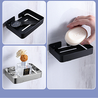 Meilleures ventes, porte-savon de salle de bain moderne mural en acier inoxydable, étanche, auto-drainant, forme rectangulaire