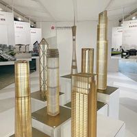 Maqueta a Escala de Edificio Emblemático de la Ciudad, Modelo en Miniatura de Alta Precisión para Exhibición y Regalo Empresarial