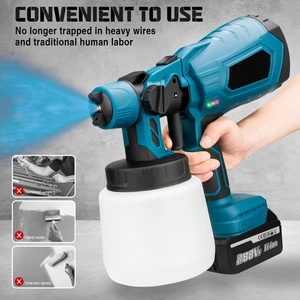 <span class=keywords><strong>Pistola</strong></span> de Pintura Eléctrica Inalámbrica Recargable de 21V, Alta Presión HVLP, Portátil, <span class=keywords><strong>para</strong></span> <span class=keywords><strong>Pintar</strong></span> en el Hogar - Product Image 1