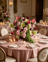 Boules de fleurs artificielles bordeaux en gros, roses de luxe en soie rouge, centres de table pour mariages, décorations de table pour fêtes et cérémonies à domicile