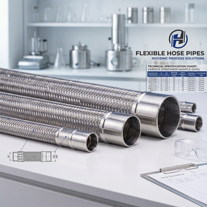 Manguera Flexible de Acero Inoxidable de Alta Presión para Aplicaciones Industriales de Transferencia de Líquidos Higiénicos - Product Image 2