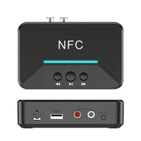 BT 5.3 Audio-Empfänger NFC HIFI Kabelloser Audio-Adapter RCA 3,5mm AUX-Ausgang USB U-Disk-Wiedergabe für Heimstereoanlage