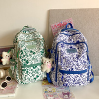 Nouveau sac à dos décontracté et simple de style coréen en toile imperméable, grande capacité, pour étudiants du collège, du lycée et de l'université