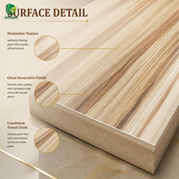 Panneau MDF mélaminé Jinbase 18 mm, couleur crème caramel, E0, 1220x2440 mm, panneau de fibres à densité moyenne mélaminé pour meubles