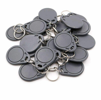 Kustom TK4100 EM4200 T5577 Programmable ditulis ulang UID 13.56Mhz ABS NFC Smart Tag Keyfob RFID kunci Fob dengan gantungan kunci