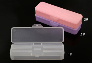 Colorful False <b>Nail</b> Empty Double Layer Sand Tool Box Pen Storage Salon Manicure <b>Nail</b> Art Organizer Container Holder <b>Case</b> Kit - Product Image 5