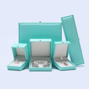 Custom PU Leather Luxury Jewelry Gift Packaging <b>Case</b> Rectangle Storage Box for Ring Pendant - Product Image 4