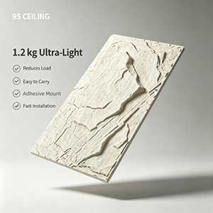 Panneaux muraux décoratifs <span class=keywords><strong>en</strong></span> carton robuste avec texture de <span class=keywords><strong>pierre</strong></span> de roche <span class=keywords><strong>en</strong></span> PU, revêtement mural à clipser pour les salles d'exposition et les allées de kiosques - Product Image 3