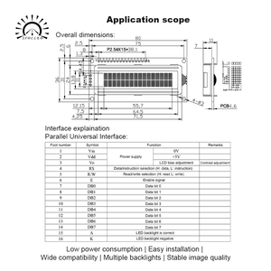 JXDC <span class=keywords><strong>LCD</strong></span> 1602A 16x2 <span class=keywords><strong>LCD</strong></span>字符显示模块 5V 3.3V 并行I2C背光STN屏 工业OEM批发 - Product Image 3