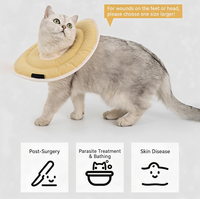 Collier de protection réglable, léger, imperméable, en nylon rembourré, anti-léchage et anti-morsure, pour chaton, chien, chat, après chirurgie