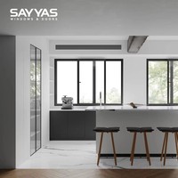 Ventana Corredera de Aluminio con Rotura de Puente Térmico Sayyas JE86-TS, Profundidad de Marco de 86 mm, Vidrio Low-E con Relleno de Argón, para Proyectos de Edificios Modernos