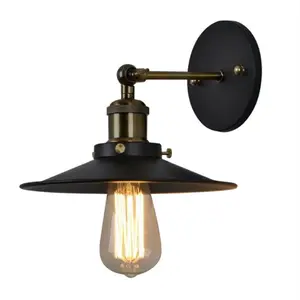 Lâmpada de parede industrial retrô ajustável, lâmpada vintage, de ferro, para parede, varanda, e26/e27, edison, suporte para lâmpadas