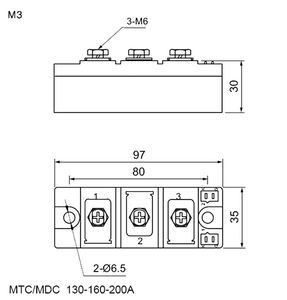 Tipo <span class=keywords><strong>de</strong></span> cápsula <span class=keywords><strong>de</strong></span> alto voltaje Tiristor controlado por <span class=keywords><strong>silicio</strong></span> <span class=keywords><strong>Scr</strong></span> MDC200A Módulo rectificador <span class=keywords><strong>de</strong></span> alta corriente para aplicaciones industriales - Product Image 3