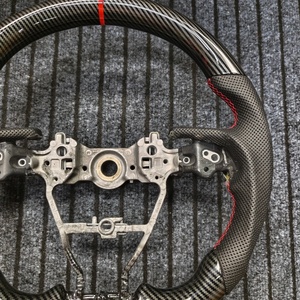 Volante de Cuero Premium con Fibra de Carbono para Camry 2018-2021 y 2023, LED, Costuras Personalizadas, Color, Forma de D - Product Image 5