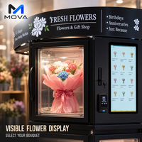 Distributeur automatique de fleurs Mova Window Style, présentoir de bouquets frais, kiosque de vente au détail à écran tactile, fournisseur
