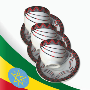Fine Porcelaine Céramique Africain Éthiopien Rekebot 16 Pièces Tasses À Café Ensemble Thé 23 pcs Aba <span class=keywords><strong>Geda</strong></span> Décor Service À Café - Product Image 2