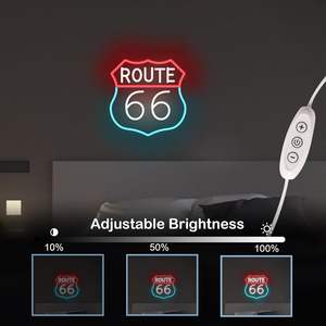 Letrero Luminoso LED de Neón Route 66 para Decoración de Habitaciones, Alimentado por USB, para Dormitorio, Sala de Estar, Sala de Juegos, Cueva del Hombre - Product Image 3