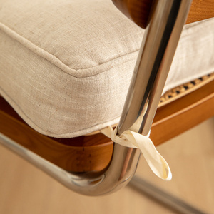 Coussin en coton et lin au design minimaliste Coussin lombaire respirant confortable et carré épaissi pour chaises de bureau - Product Image 5