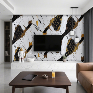 Diseño de mármol Impresión digital Pared Panel de plástico UV Mármol Hoja alternativa Paneles de PVC para hotel Precio al por mayor Fácil instalación - Product Image 2