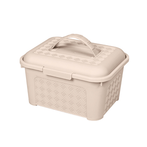 Wholesale Quadrate Basket Plastic <b>Storage</b> Box With Handle on Lid for Kids Baby Cloth - Product Image 6
