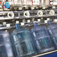 Machine d'embouteillage d'eau minérale haute vitesse 600 BPH pour bouteilles de 5 gallons, ligne de remplissage et d'emballage de barils de 20 L pour usine