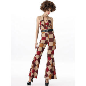 Recién llegado, traje de baile de discoteca para parejas, traje de <span class=keywords><strong>disfraz</strong></span> de ocio para adultos de los años 70 con cinturón, mallas para fiesta de Halloween - Product Image 5