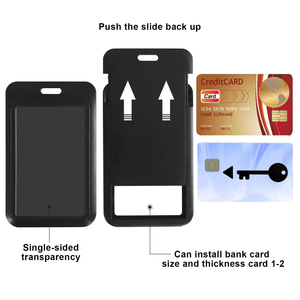 Porta Tarjetas <span class=keywords><strong>de</strong></span> Identificación Personalizable con Cubierta Deslizante <span class=keywords><strong>de</strong></span> ABS, con Hebilla Retráctil Ovalada Tipo Crucero, <span class=keywords><strong>para</strong></span> Oficina, Hombres y Mujeres - Product Image 3