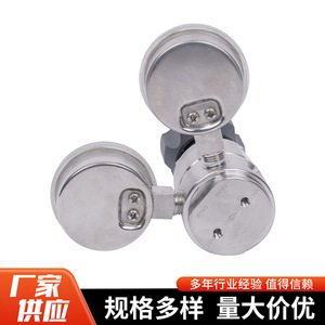 Régulateur de pression de gaz en acier inoxydable 304 Yuzhou Machinery, double sortie 1/4 po, traversant, haute précision, pour usage en laboratoire - Product Image 4