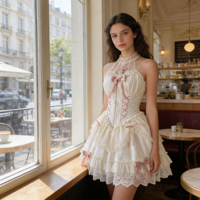 Robe JSK Lolita à motif croix gothique, style sombre, costume de cosplay anime pour femmes, fête d'Halloween
