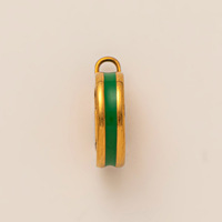 Pendentif DIY en acier inoxydable avec anneau à pression, forme cœur, circulaire, elliptique, plaqué or 18 carats PVD, anti-ternissement, résistant à l'eau